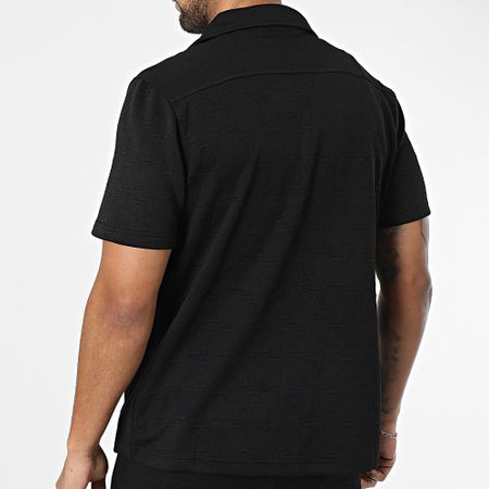 Zayne Paris  - Conjunto de camisa negra de manga corta y pantalón corto de jogging