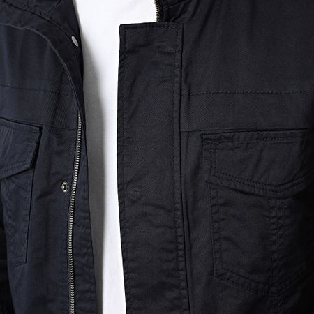 Kymaxx - Chaqueta azul marino con cremallera