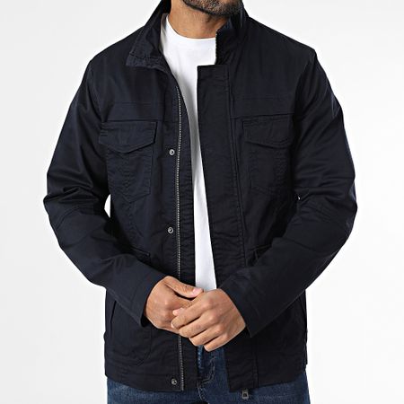 Kymaxx - Chaqueta azul marino con cremallera