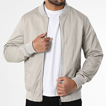 Kymaxx - Chaqueta gris con cremallera