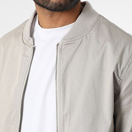 Kymaxx - Chaqueta gris con cremallera