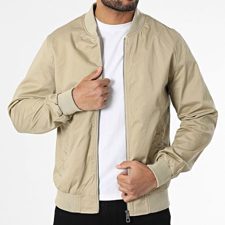 Kymaxx - Chaqueta beige con cremallera