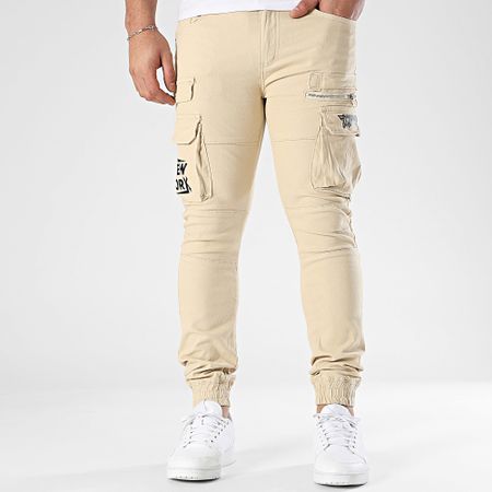 MTX - Pantalones Cargo Beige Slim Jeans