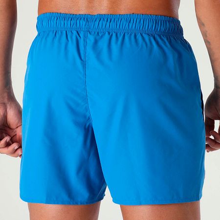 Lacoste - Shorts de baño con logo bordado de cocodrilo azul real