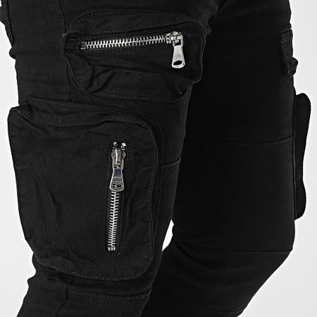 MTX - Pantalón cargo vaquero negro