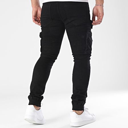 MTX - Pantalón cargo vaquero negro