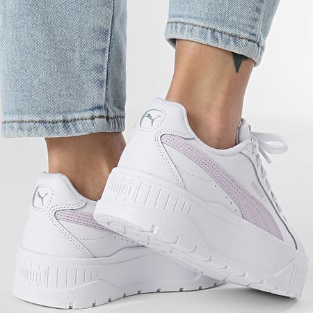 Puma - Karmen II Mujer Zapatillas 398878 Puma Blanco Lila Escarcha
