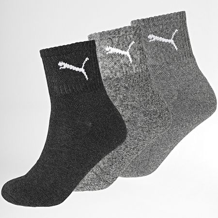 Puma - Lote de 3 pares de calcetines 231011001 Gris carbón Gris brezo
