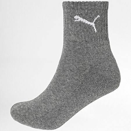 Puma - Lote de 3 pares de calcetines 231011001 Gris carbón Gris brezo
