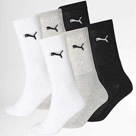 Puma - Lote de 6 pares de calcetines 701219583 Blanco Gris Negro