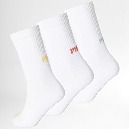 Puma - Lote de 3 pares de calcetines 701222067 Blanco