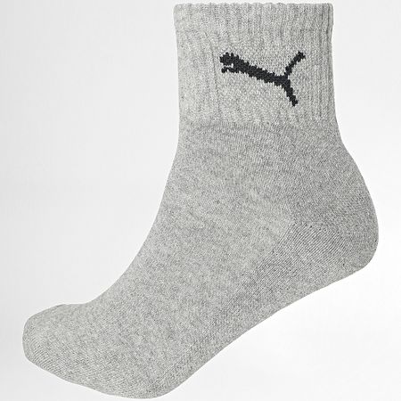 Puma - Lote de 3 pares de calcetines 231011001 Blanco Gris Brezo Negro