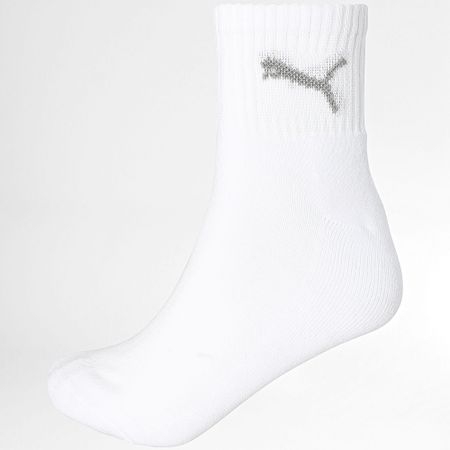 Puma - Lote de 3 pares de calcetines 231011001 Blanco Gris Brezo Negro