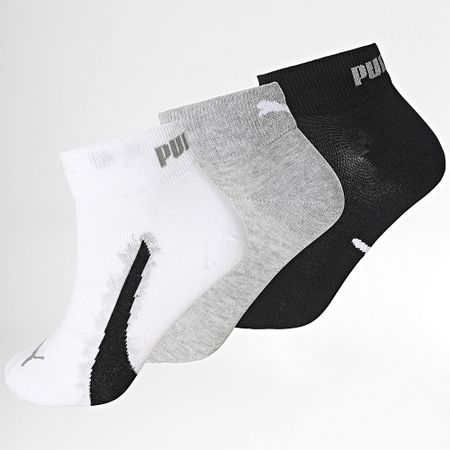 Puma - Lote de 3 pares de calcetines 701228830 Blanco Gris Brezo Negro