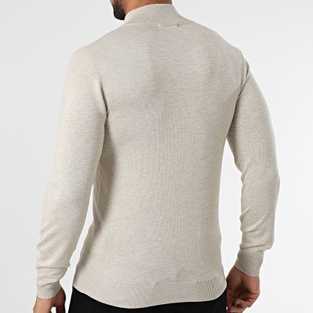 Frilivin - Jersey beige con cremallera