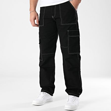 2Y Premium - Pantalón cargo vaquero negro