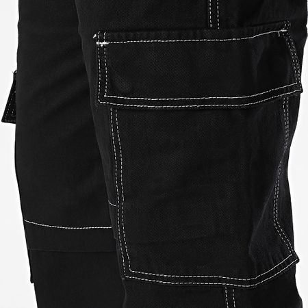 2Y Premium - Pantalón cargo vaquero negro