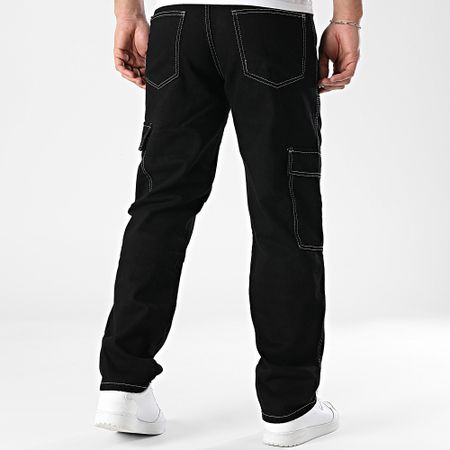 2Y Premium - Pantalón cargo vaquero negro