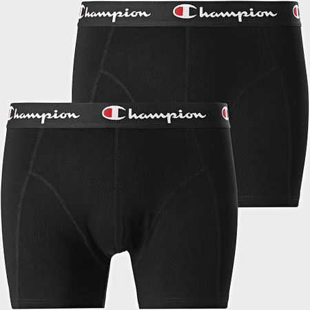 Champion - Juego de 2 calzoncillos bóxer negros U20001