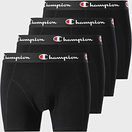 Champion - Juego de 4 calzoncillos negros U20002
