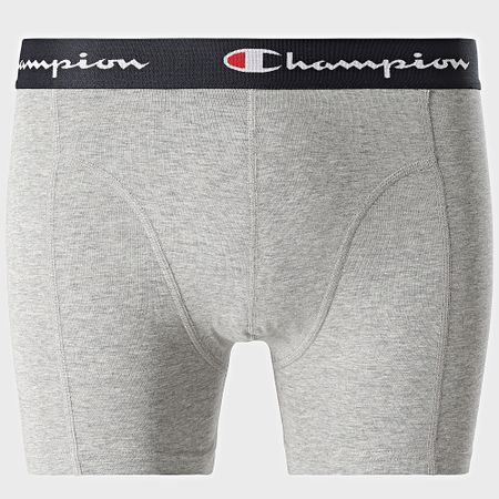 Champion - Juego de 4 calzoncillos U20002 Negro Gris Heather
