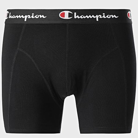 Champion - Juego de 4 calzoncillos U20002 Negro Gris Heather
