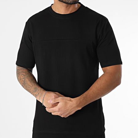 Classic Series - Conjunto de camiseta negra y pantalón corto de jogging