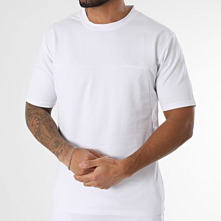 Classic Series - Conjunto de camiseta blanca y pantalón corto de jogging