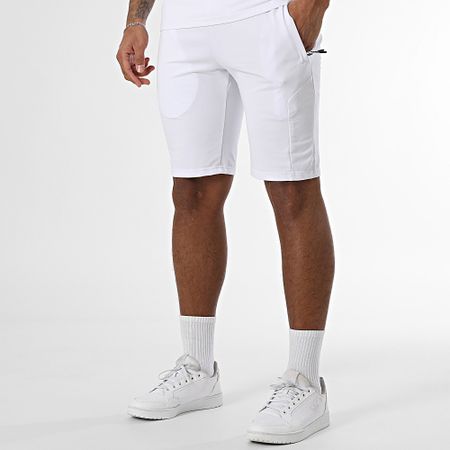 Classic Series - Conjunto de camiseta blanca y pantalón corto de jogging