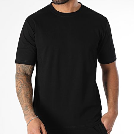 Classic Series - Conjunto de camiseta negra y pantalón corto de jogging