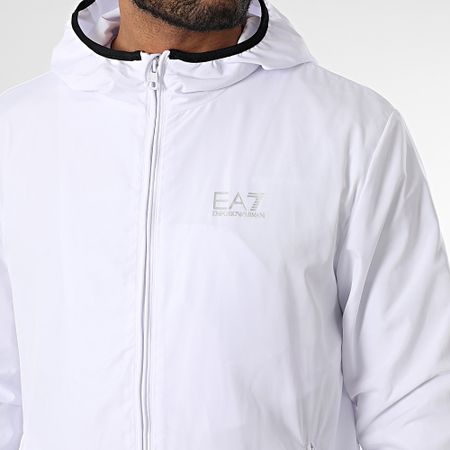 EA7 Emporio Armani - Chaqueta con capucha y cremallera 8NPB22-PNGRZ Blanco
