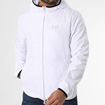 EA7 Emporio Armani - Chaqueta con capucha y cremallera 8NPB22-PNGRZ Blanco