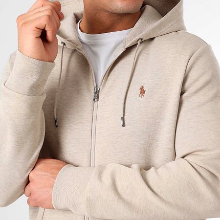 Polo Ralph Lauren - Conjunto de sudadera con capucha y pantalón de chándal Original Player Beige Chiné