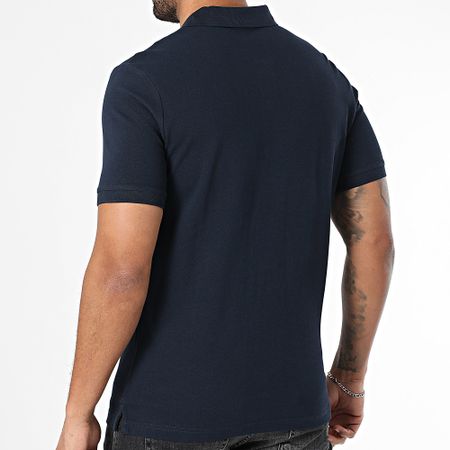 Calvin Klein - Polo de manga corta de piqué elástico 1196 Azul marino