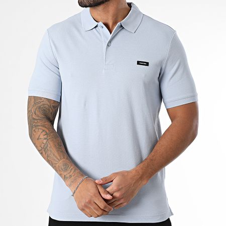 Calvin Klein - Polo Manga Corta Slim Stretch Piqué 1196 Azul Claro