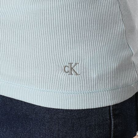 Calvin Klein - Lote de 3 camisetas de tirantes para mujer 7493 Negro Heather Gris Azul claro