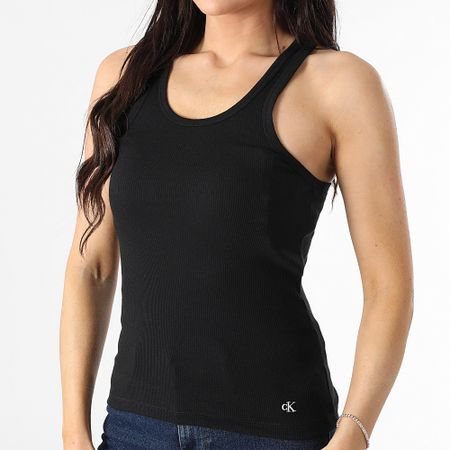 Calvin Klein - Lote de 3 camisetas de tirantes para mujer 7493 Negro Heather Gris Azul claro