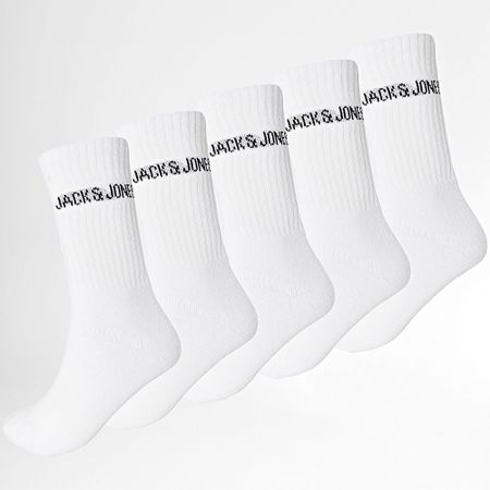 Jack And Jones - 5 Pares Calcetines Regen Blancos