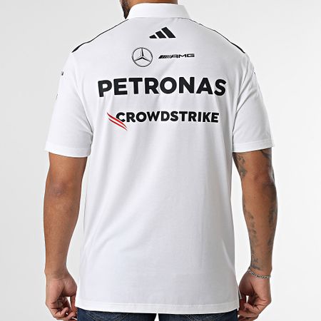 Adidas Performance - Mercedes JW0586 AMG Stripes Polo Manga Corta Blanco