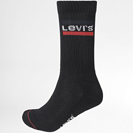 Levi's - Juego de 2 pares de calcetines 901012001 Negro Gris Carbón