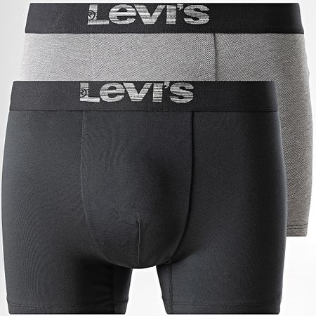 Levi's - Juego de 2 calzoncillos bóxer 701203921 Negro Gris Heather