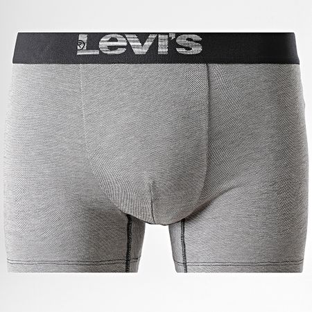 Levi's - Juego de 2 calzoncillos bóxer 701203921 Negro Gris Heather
