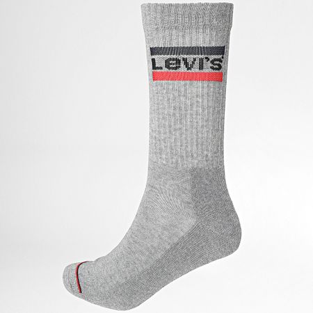 Levi's - Lote de 2 pares de calcetines 901012001 Blanco Gris