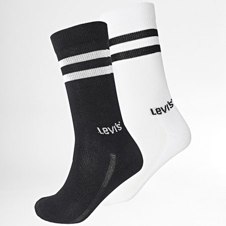 Levi's - Lote de 2 pares de calcetines 701226930 Blanco Negro