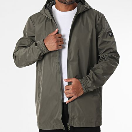 Teddy Smith - Chaqueta con cremallera y capucha Jimbo Verde caqui