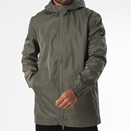 Teddy Smith - Chaqueta con cremallera y capucha Jimbo Verde caqui