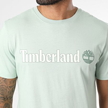 Timberland - Camiseta Logo Linear A5UPQ Verde Claro