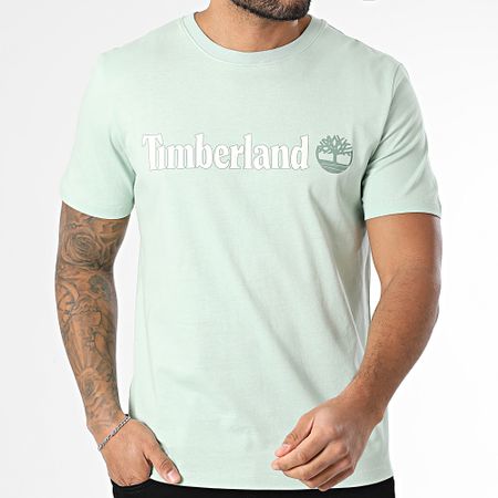 Timberland - Camiseta Logo Linear A5UPQ Verde Claro