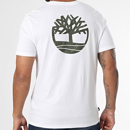 Timberland - Volver Camo Árbol Logo Camiseta A2FKZ Blanco