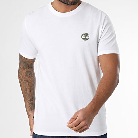 Timberland - Volver Camo Árbol Logo Camiseta A2FKZ Blanco